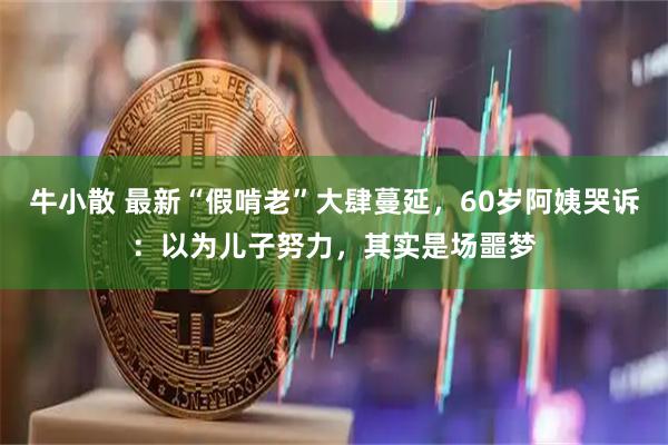 牛小散 最新“假啃老”大肆蔓延，60岁阿姨哭诉：以为儿子努力，其实是场噩梦